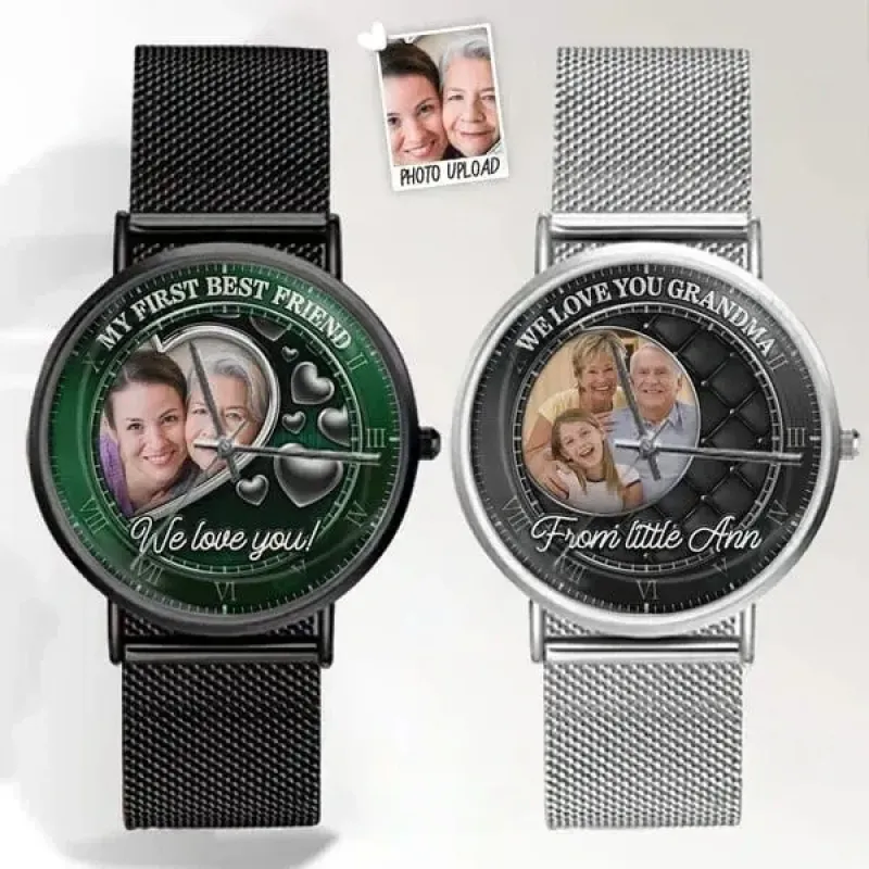 Heart Frame Family Photo Upload Watch - Mother's Day Gift