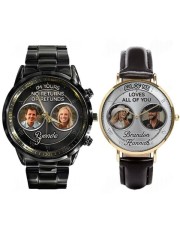 2 Photos - Custom Stainless Steel Metal Watch