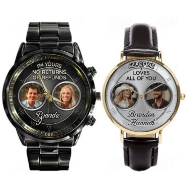 2 Photos - Custom Stainless Steel Metal Watch