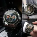 2 Photos - Custom Stainless Steel Metal Watch