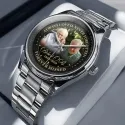 Sympathy Gifts for Loss - Custom Stainless Steel Metal Watch