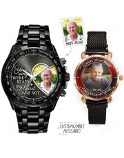 Sympathy Gifts for Loss - Custom Stainless Steel Metal Watch
