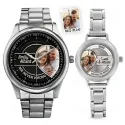 Matching Heart Photo - Custom Couple Stainless Steel Watches