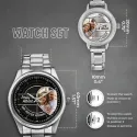 Matching Heart Photo - Custom Couple Stainless Steel Watches
