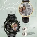 Matching Heart Photo - Custom Couple Stainless Steel Watches