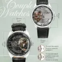 Matching Heart Photo - Custom Couple Stainless Steel Watches