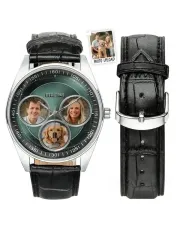 3 Photos Upload - Custom Stainless Steel Family Watch