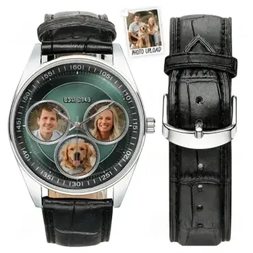 3 Photos Upload - Custom Stainless Steel Family Watch 3 Photos Upload - Custom Stainless Steel Family Watch