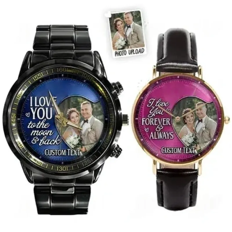 Heart Sided Custom Photo Upload - Personalized Family Watches