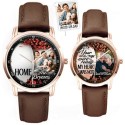 Our Love Blooms - Custom Couple Photo Stainless Steel Watches