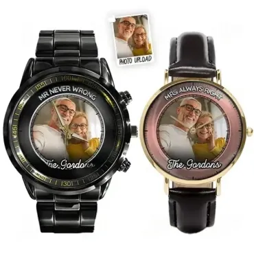 Matching Couple Photo - Custom Love Stainless Steel Watches Matching Couple Photo - Custom Love Stainless Steel Watches